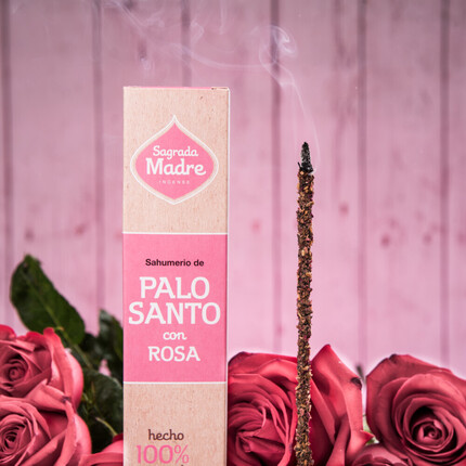 Incienso de Palo Santo Natural con rosas | Artesanal y Hecho a Mano, San Martín de la Vega